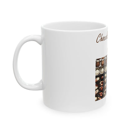 Chocolate Is Brain Fuel Ceramic Mug – 11oz – Hot Cocoa Gift