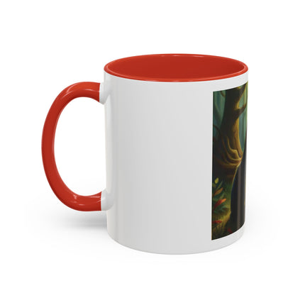 Fairy and Black Cat Forest Coffee Mug – Fantasy Woodland Tea Cup