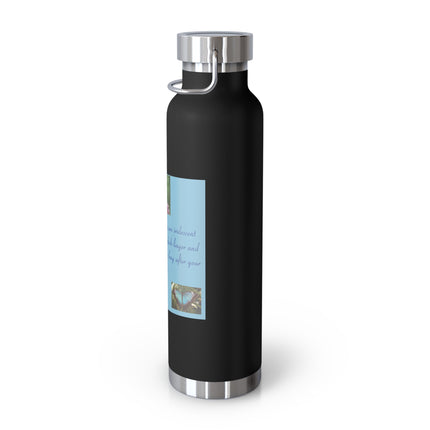 Inspirational Copper Vacuum Insulated Bottle - 22oz Rumi Quote