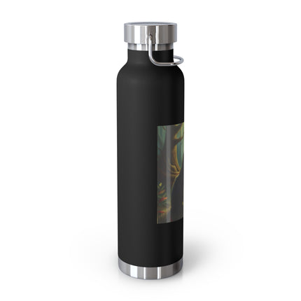 22oz Insulated Bottle — Enchanted Forest Cat & Girl Illustration