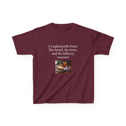 Lughnasadh  Kids Tee — “A Lughnasadh Feast: The bread, the brew, and the bilberry mousse!”