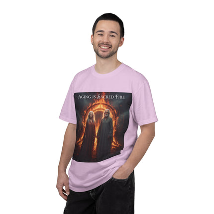 Aging Is Sacred Fire T-Shirt — Mystic Elder Flames Graphic Tee