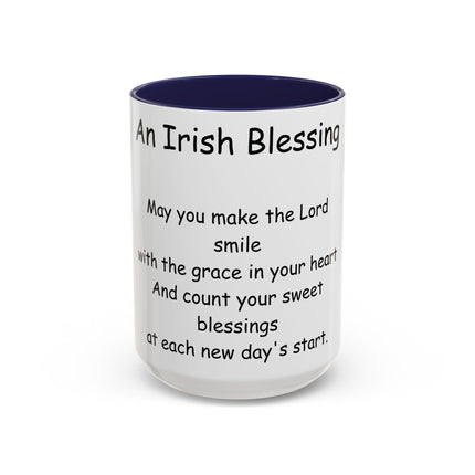Irish Blessing Accent Mug | 15oz Ceramic Gift for Friends & Family