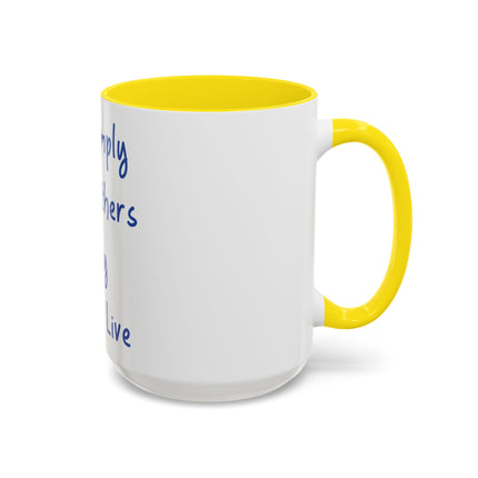 Live Simply Accent Mug – 15oz Ceramic Cup for Mindful Living