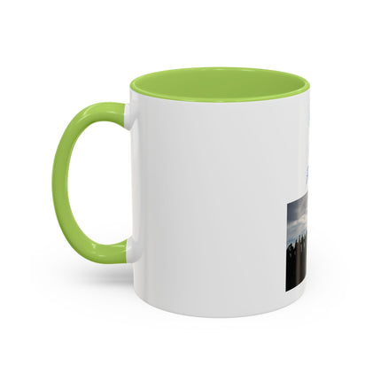 Pray for Peace Accent Coffee Mug — Inspirational Religious Prayer Mug (11/15oz)