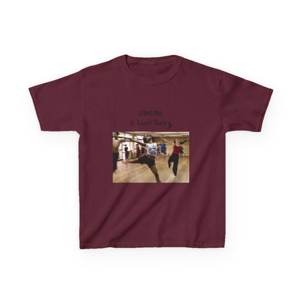 Dancing Is Silent Poetry Kids Tee – Heavy Cotton | Dance Gift