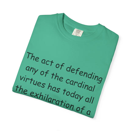 Unisex Statement Tee – “Defending Virtue” Chesterton Quote