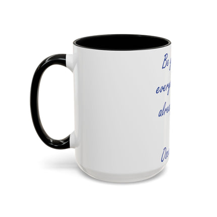 Inspirational Accent Mug – “Be Yourself” Quote, 15oz Ceramic