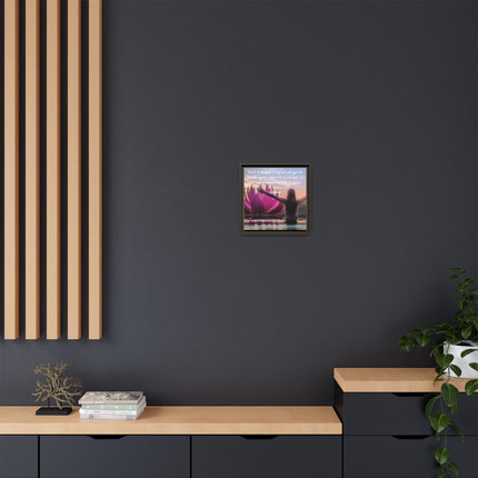 Framed Wall Art - 'Ageless Hippie' Inspirational Yoga Canvas