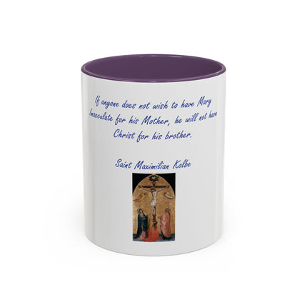 Religious Coffee Mug — Saint Maximilian Kolbe Quote & Sacred Image (11/15oz)