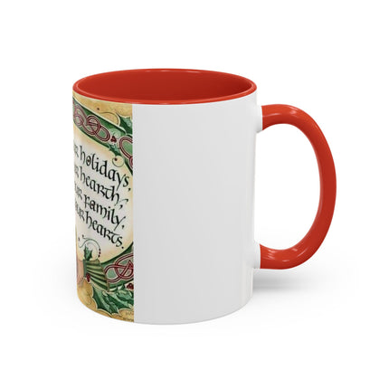 Blessed Holiday Accent Mug – 11oz Ceramic Gift with Heart & Crown Design