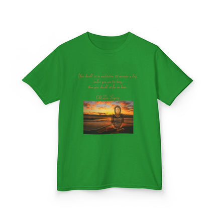 Zen Quote Kids Tee – Heavy Cotton Shirt for Calm & Curiosity