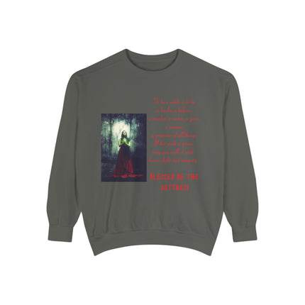 Blessed Be the Witches Sweatshirt – Unisex Garment-Dyed Style