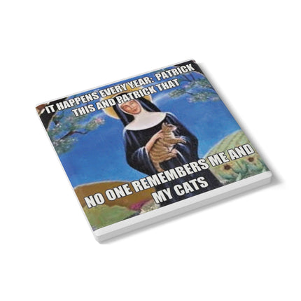 Funny Ceramic Coaster – “Patrick This and Patrick That” Cat Lover Gift