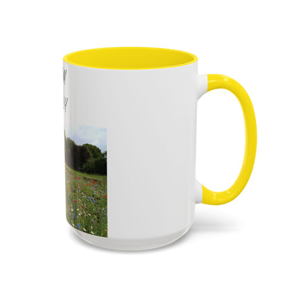 Bloom Wildly Accent Mug – 15oz Ceramic with Floral Design