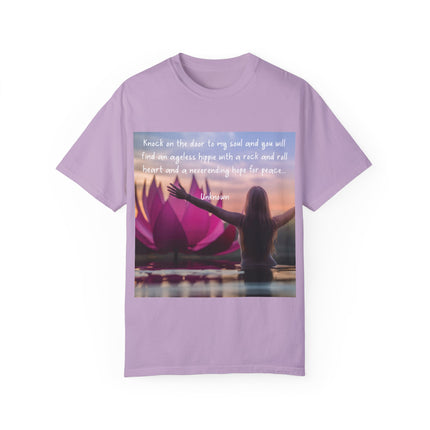 Inspirational Unisex Garment-Dyed T-shirt for Peace Lovers
