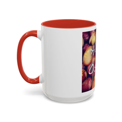 Ostara Coffee Mug – "Happy Ostara" Accent Easter Spring Floral Mug (11/15oz)