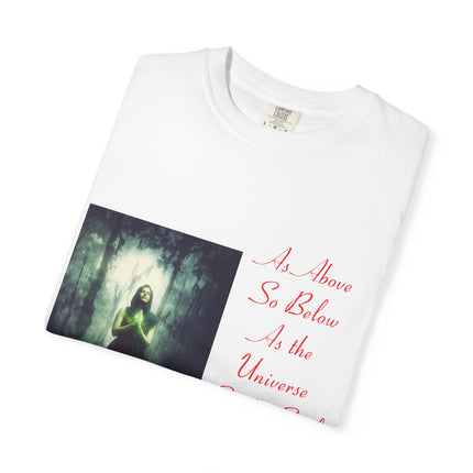 Unisex Garment-Dyed T-Shirt | As Above So Below Graphic Tee
