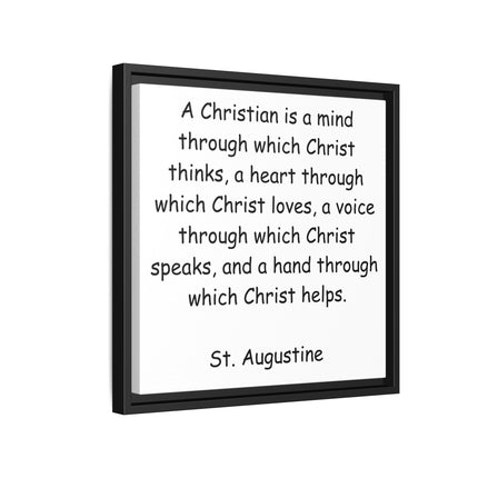 Canvas Wall Art - "A Christian is a mind..." St. Augustine Inspirational Quote (Framed)
