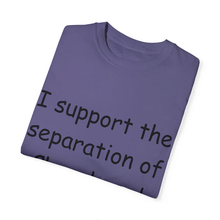 Progressive Activism T-Shirt – “Church and Hate” Quote – Unisex Fit