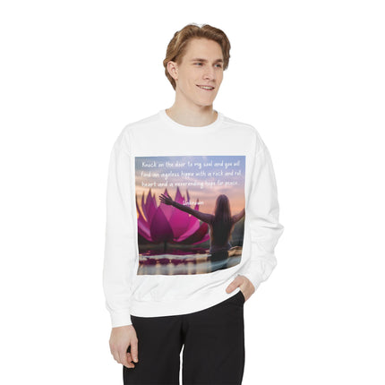 Inspirational Yoga Sweatshirt - 'Knock on the Door to My Soul'