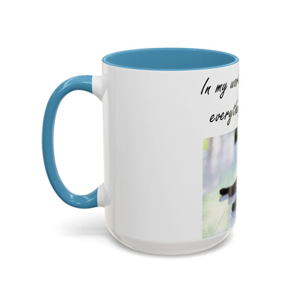 Black Cat Accent Ceramic Mug – “A Cat Makes Everything Better” – 15oz