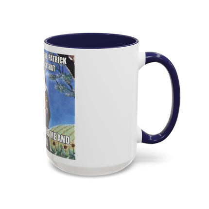 Saint with Cats Coffee Mug – "No One Remembers Me and My Cats" Accent Mug
