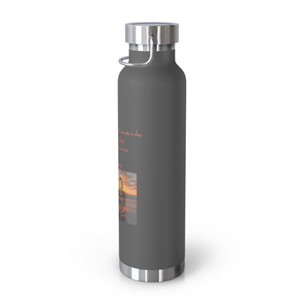 Inspirational Quote Bottle – 22oz Copper Flask for Mindful Living
