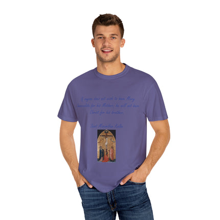 Saint Kolbe Marian Tee – Unisex Garment-Dyed Shirt on Faith & Family