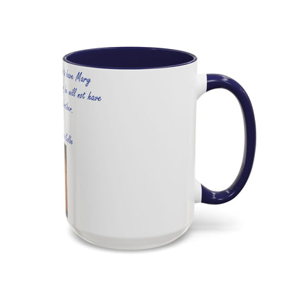 Saint Kolbe Accent Mug – 15oz Ceramic Cup for Marian Devotion
