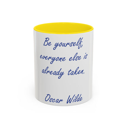 Inspirational Accent Mug – Oscar Wilde Quote, 11oz Ceramic Gift