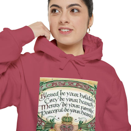 Celtic Holiday Hoodie — "Blessed be your holidays" Cozy Family Christmas Sweatshirt