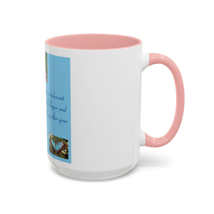 Butterfly Kindness Accent Coffee Mug — Rumi Inspirational Quote (11/15 oz)