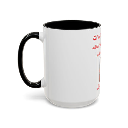 St. Augustine Quote Crucifixion Coffee Mug — “God had one Son on earth without sin, but never one without suffering.” (11/15 oz)