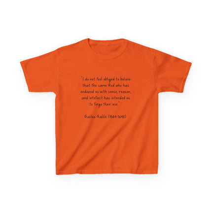 Galileo Quote Kids Tee – Heavy Cotton Shirt for Inspired Learning