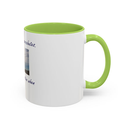Parachute Minds Coffee Mug — "Minds are like parachutes. They only function when open."
