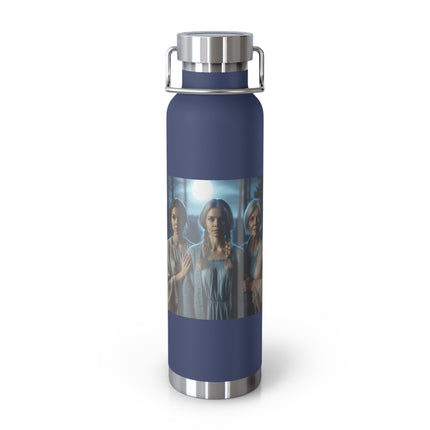Mystical Copper Flask – 22oz Insulated Bottle with Wiccan Charm