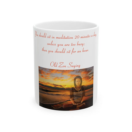 Zen Meditation Mug – 11oz Ceramic Cup for Mindful Mornings