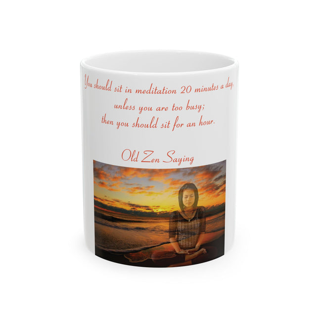 Zen Meditation Mug – 11oz Ceramic Cup for Mindful Mornings