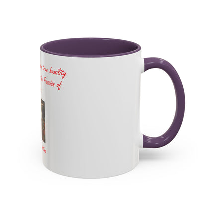 Saint Faustina Coffee Mug — 'Reflect on the Passion of Jesus' Religious Accent Mug