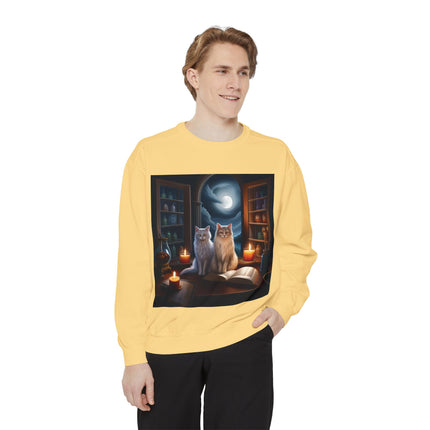 Cozy Cat Sweatshirt – Magical Workshop Design – Unisex Apparel