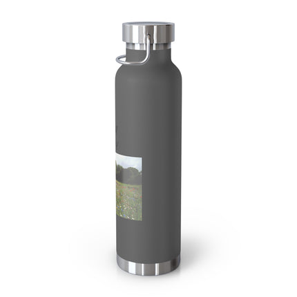 Bloom Wildly Insulated Water Bottle - 22oz Copper Travel Flask for Nature Lovers