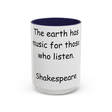 Shakespeare Music Quote Mug – 15oz Ceramic Accent Cup