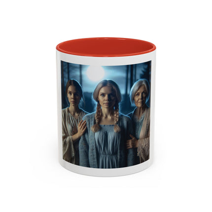 Mystic Sisters Coffee Mug — Moonlit Forest Portrait (11oz, 15oz)