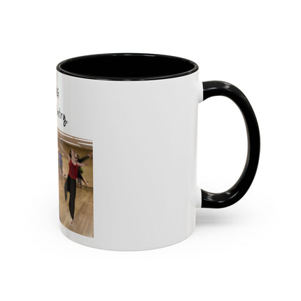 Dancing Is Silent Poetry Accent Coffee Mug — Inspirational Dance Quote Mug