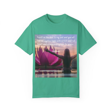 Inspirational Unisex Garment-Dyed T-shirt for Peace Lovers