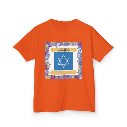 Kids Heavy Cotton™ Tee with Star of David Design – Perfect for Celebrations and Everyday Wear