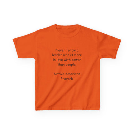 Native Proverb Kids Tee – Heavy Cotton Shirt on Power & Integrity