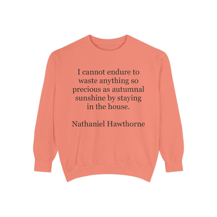 Sweatshirt — Nathaniel Hawthorne Autumn Quote Cozy Pullover