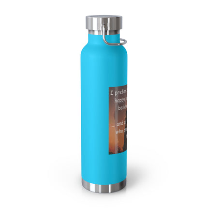 Magic & Joy Insulated Bottle — 22oz Copper Vacuum Flask with Whimsical Quote